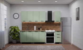 Кухонный гарнитур Ромашка 1600 мм Фисташка (Аленка) в Ивделе - ivdel.mebel-e96.ru