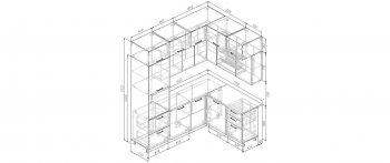 Кухонный гарнитур угловой Крафт 2200*1700 мм (Санвут) в Ивделе - ivdel.mebel-e96.ru