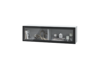 Шкаф горизонтальный с 1 стеклянной дверкой (1200) Шарлиз (Можга) в Ивделе - ivdel.mebel-e96.ru | фото