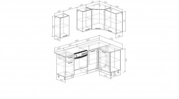 Кухонный гарнитур угловой Роза 2000*1200 мм (Sanvut) в Ивделе - ivdel.mebel-e96.ru