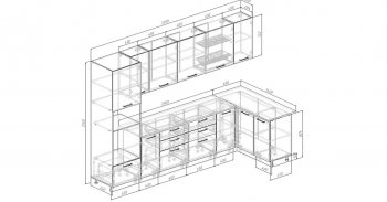Угловой кухонный гарнитур Изумруд 3200х1400 мм в Ивделе - ivdel.mebel-e96.ru