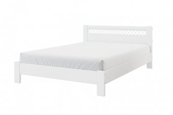 Кровать из массива Шейла белый античный (БМ) в Ивделе - ivdel.mebel-e96.ru