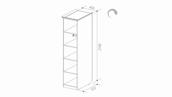 Шкаф-пенал ШиК-1 ( Уголок Школьника 2) в Ивделе - ivdel.mebel-e96.ru