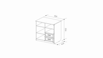 Шкаф комбинированный В-3 ШиК-7 (Уголок Школьника 2) в Ивделе - ivdel.mebel-e96.ru