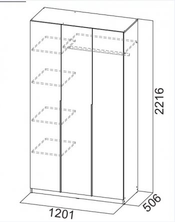 Шкаф 1200 мм ШК-5 графит (СВ) в Ивделе - ivdel.mebel-e96.ru