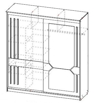 Шкаф-купе № 25 2000 мм (СВ) в Ивделе - ivdel.mebel-e96.ru