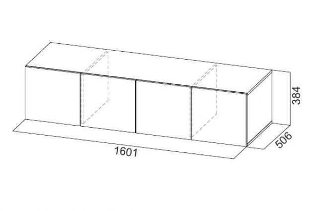 Шкаф 1600 мм ШК-5 с антресолью графит (СВ) в Ивделе - ivdel.mebel-e96.ru