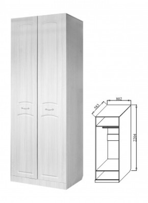 Шкаф 2-х дверный для платья и белья Ева-10 в Ивделе - ivdel.mebel-e96.ru