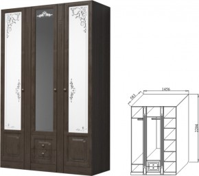 Шкаф 3-х дверный для платья и белья с выдвижными ящиками Ева-11 в Ивделе - ivdel.mebel-e96.ru