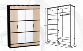 Шкаф 1680 мм 4-х дверный Ольга-13 в Ивделе - ivdel.mebel-e96.ru