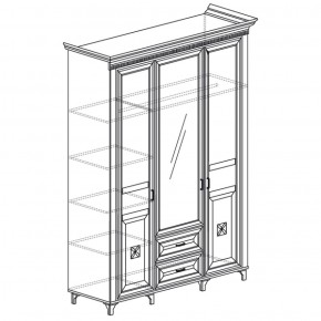 Шкаф для одежды 3-дверный с зеркалом Марлен 470 (Яна) в Ивделе - ivdel.mebel-e96.ru