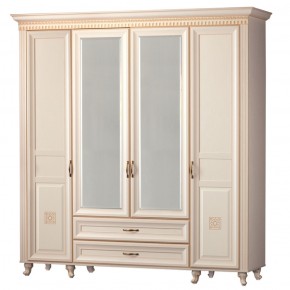 Шкаф для одежды 4-дверный с зеркалом Марлен 493 (Яна) в Ивделе - ivdel.mebel-e96.ru | фото