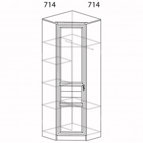 Шкаф для одежды угловой Лира 57 (Яна) в Ивделе - ivdel.mebel-e96.ru