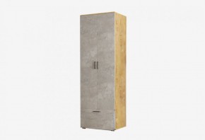 Шкаф Дуся 640 мм, ДШ 67.1, дуб бунратти/цемент в Ивделе - ivdel.mebel-e96.ru | фото