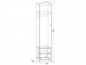 Шкаф комбинированный с ящиками 1 ств. Амели (Амели) в Ивделе - ivdel.mebel-e96.ru