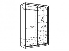 Шкаф-купе Рене 1500 вариант 2 (Зеркало/Зеркало) в Ивделе - ivdel.mebel-e96.ru