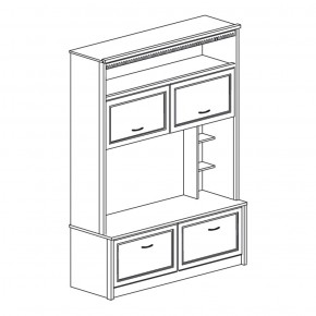 Шкаф многоцелевой Лючия 188 дуб оксфорд серый (Яна) в Ивделе - ivdel.mebel-e96.ru