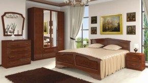Шкаф 1600 мм ШК-4 с 2 зерк. ЛАК Орех Тёмный (БМ) в Ивделе - ivdel.mebel-e96.ru