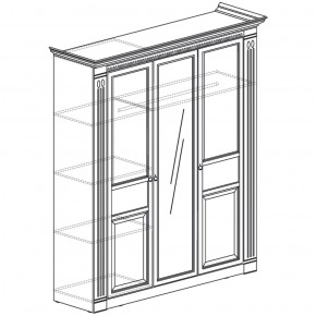 Шкаф трехдверный Лючия 180 дуб оксфорд (Яна) в Ивделе - ivdel.mebel-e96.ru