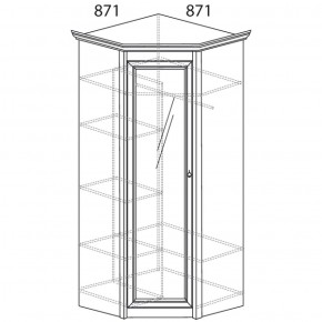 Шкаф угловой Флоренция 641 (Яна) в Ивделе - ivdel.mebel-e96.ru