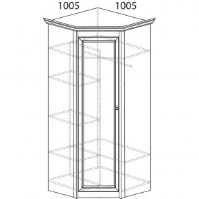 Шкаф угловой Флоренция 662 фасад глухой (Яна) в Ивделе - ivdel.mebel-e96.ru