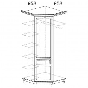 Шкаф угловой Прованс 418 (Яна) в Ивделе - ivdel.mebel-e96.ru