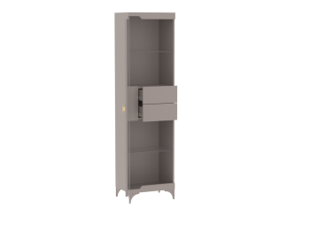 Пенал со стеклом узкий NEW Сиде Мокко (СБК) в Ивделе - ivdel.mebel-e96.ru