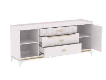 Комод широкий Сиде Белый (СБК) в Ивделе - ivdel.mebel-e96.ru