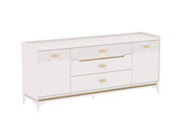 Комод широкий Сиде Белый (СБК) в Ивделе - ivdel.mebel-e96.ru | фото