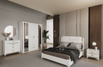 Спальный гарнитур Сиде Белый, модульный (СБК) в Ивделе - ivdel.mebel-e96.ru