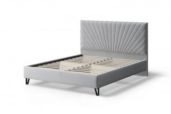 Кровать Сильвия мягкая Stone (серый), 1600 (МЛК) в Ивделе - ivdel.mebel-e96.ru