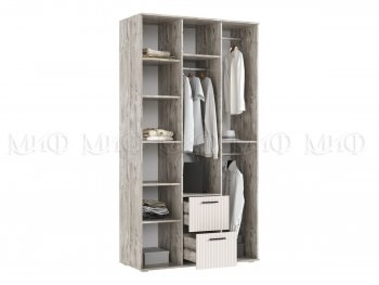 Шкаф 1200 мм Сильвия, дуб юкон/белый (Миф) в Ивделе - ivdel.mebel-e96.ru