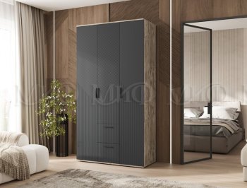 Шкаф 1200 мм Сильвия, дуб юкон/графит (Миф) в Ивделе - ivdel.mebel-e96.ru