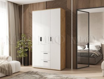 Шкаф 1200 мм Сильвия, крафт/белый (Миф) в Ивделе - ivdel.mebel-e96.ru