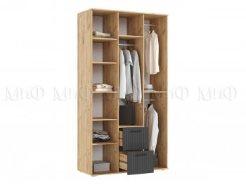 Шкаф 1200 мм Сильвия, крафт/графит (Миф) в Ивделе - ivdel.mebel-e96.ru