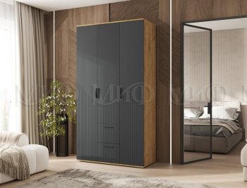 Шкаф 1200 мм Сильвия, крафт/графит (Миф) в Ивделе - ivdel.mebel-e96.ru