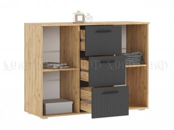 Комод Сильвия, крафт/графит (Миф) в Ивделе - ivdel.mebel-e96.ru