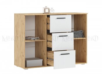 Комод Сильвия, крафт/белый (Миф) в Ивделе - ivdel.mebel-e96.ru