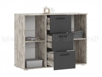 Комод Сильвия, дуб юкон/графит (Миф) в Ивделе - ivdel.mebel-e96.ru