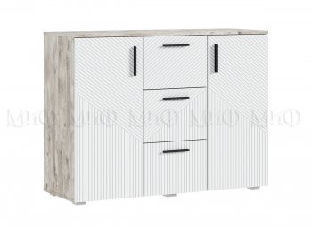 Комод Сильвия, дуб юкон/белый (Миф) в Ивделе - ivdel.mebel-e96.ru