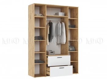 Шкаф 1600 мм Сильвия, крафт/белый (Миф) в Ивделе - ivdel.mebel-e96.ru