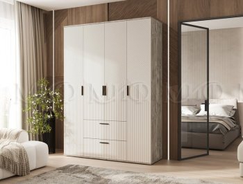 Шкаф 1600 мм Сильвия, дуб юкон/кашемир (Миф) в Ивделе - ivdel.mebel-e96.ru