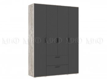 Шкаф 1600 мм Сильвия, дуб юкон/графит (Миф) в Ивделе - ivdel.mebel-e96.ru