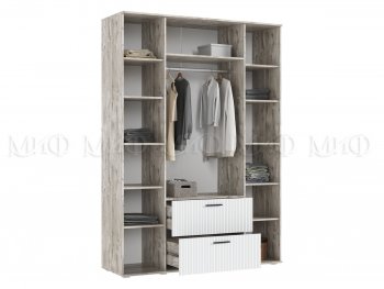 Шкаф 1600 мм Сильвия, дуб юкон/белый (Миф) в Ивделе - ivdel.mebel-e96.ru