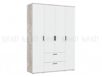 Шкаф 1600 мм Сильвия, дуб юкон/белый (Миф) в Ивделе - ivdel.mebel-e96.ru