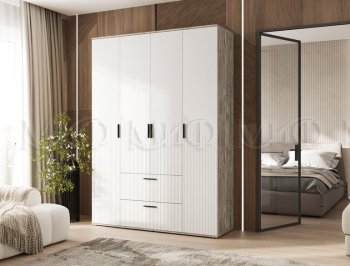 Шкаф 1600 мм Сильвия, дуб юкон/белый (Миф) в Ивделе - ivdel.mebel-e96.ru