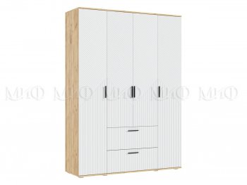 Шкаф 1600 мм Сильвия, крафт/белый (Миф) в Ивделе - ivdel.mebel-e96.ru