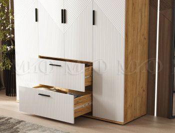 Шкаф 1600 мм Сильвия, крафт/белый (Миф) в Ивделе - ivdel.mebel-e96.ru