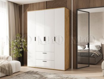 Шкаф 1600 мм Сильвия, крафт/белый (Миф) в Ивделе - ivdel.mebel-e96.ru