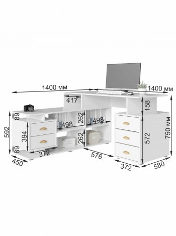 Стол компьютерный СК-8 (ВНК) в Ивделе - ivdel.mebel-e96.ru